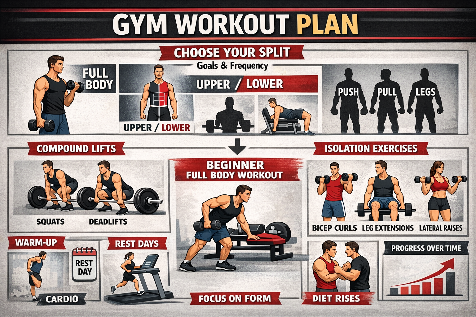 Gym Workout Plan: Build Strength, Muscle & Endurance