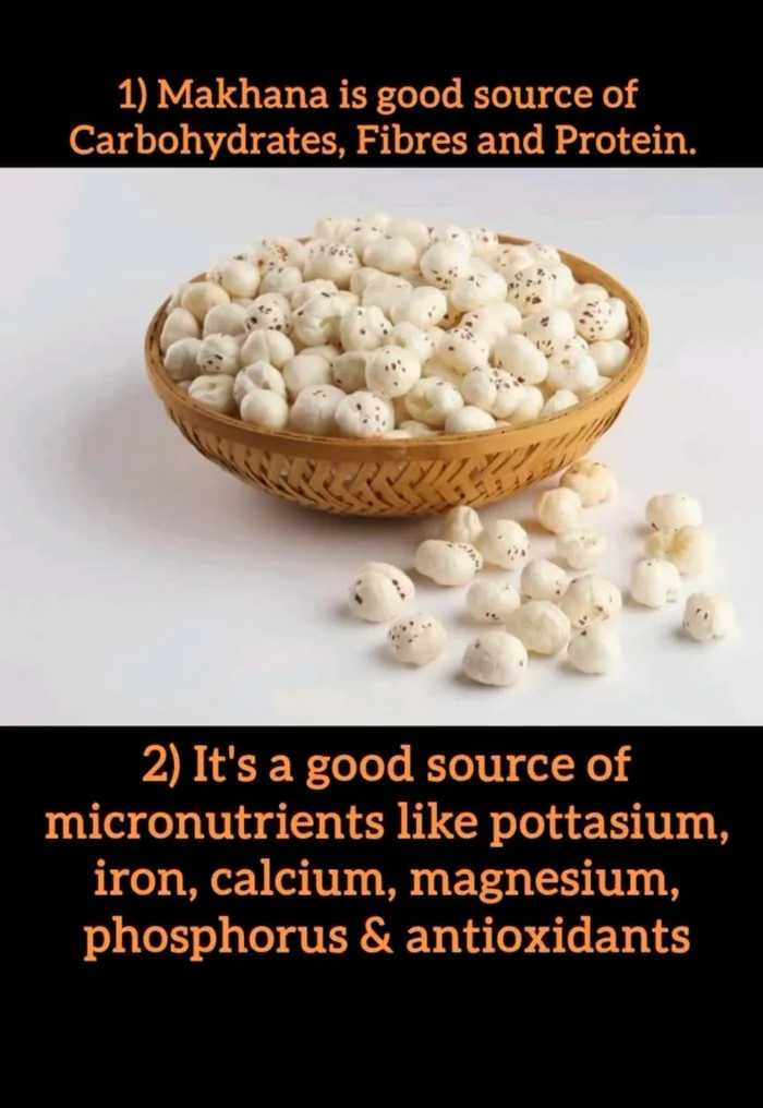 Graphic on the nutrients in makhana
